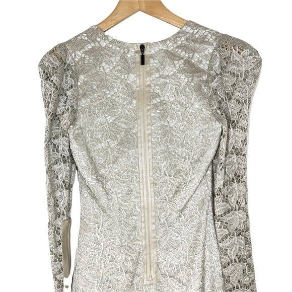 Black Halo Lace Long Sleeve Sheath Dress Size 2 - Picture 4 of 9